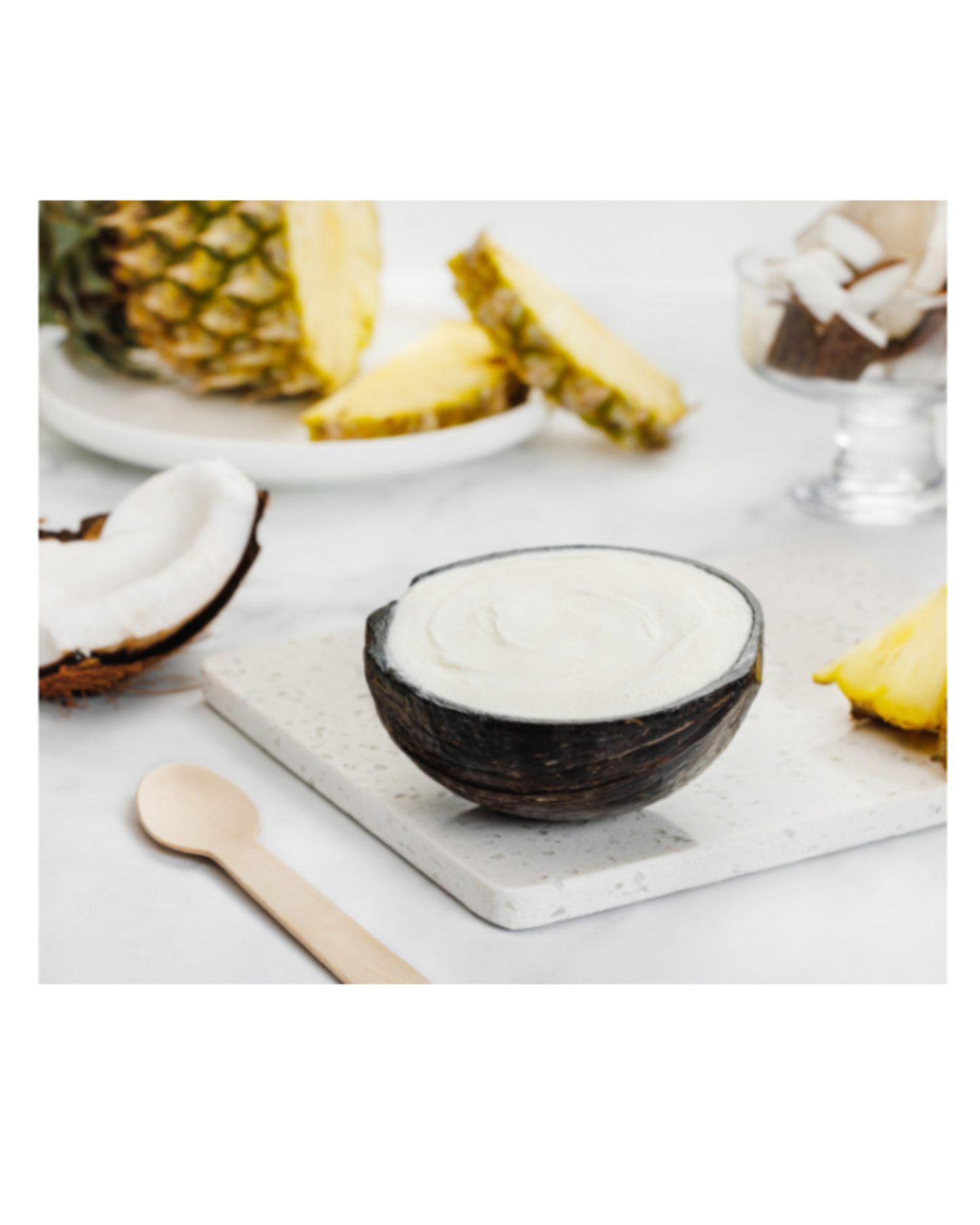 Pineapple + Coconut Hand-Made Sorbet in Natural Fruit Shell